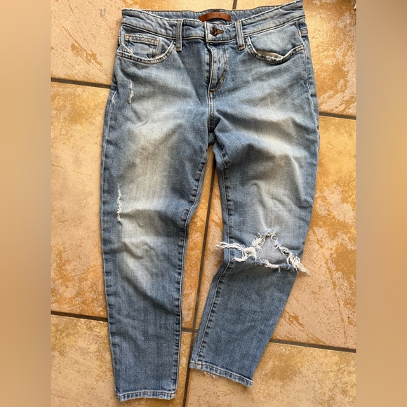 Joe's Jeans Women’s Distressed Mid Rise Slouchy Baggy Ankle Jeans Denim‎ Size 26 - Picture 3 of 7